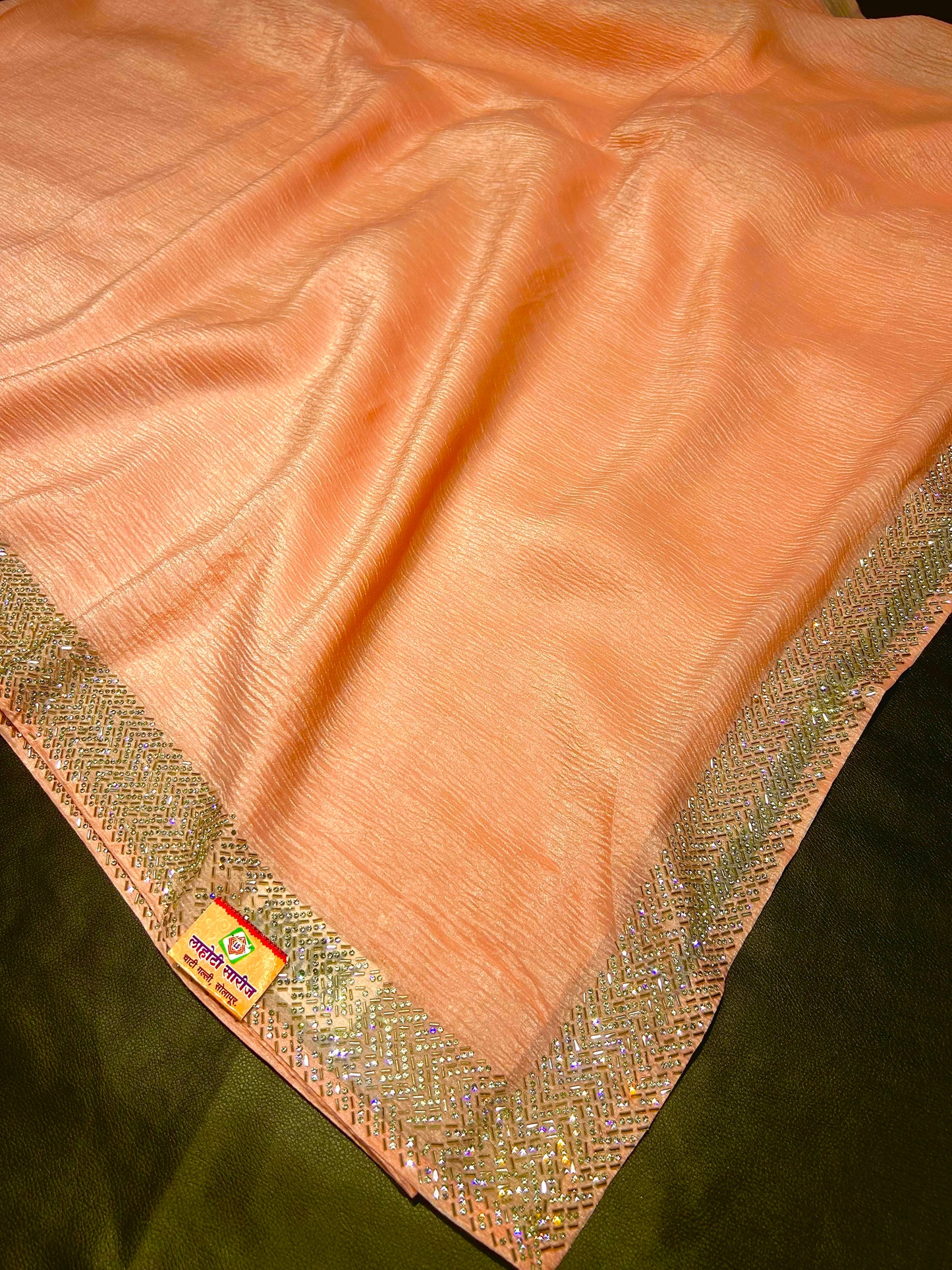 Plain Crush Saree