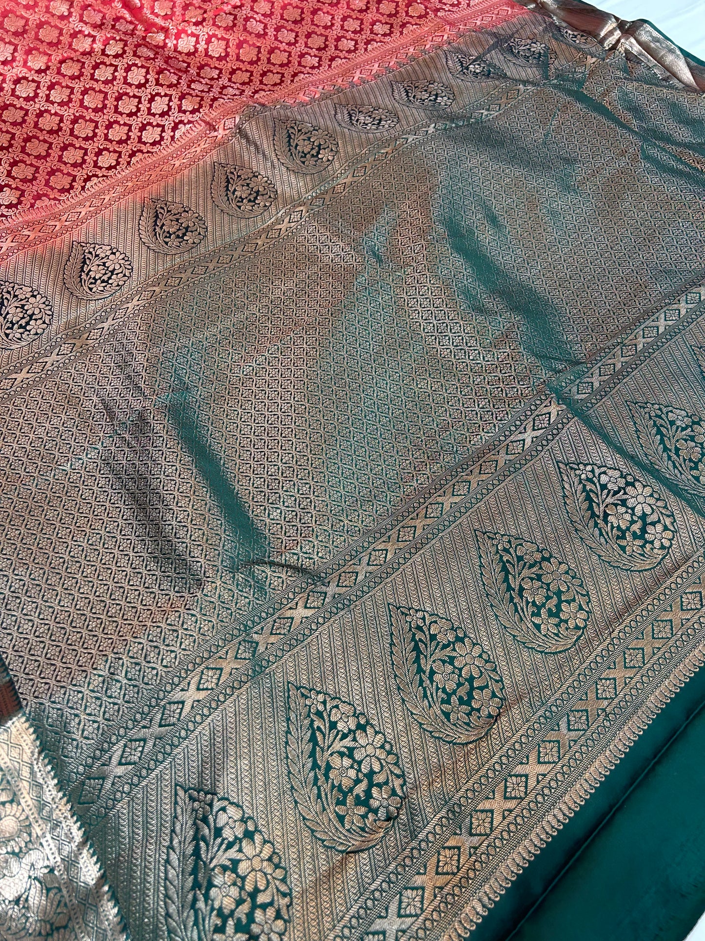 Brocket Kanjiwaram Saree
