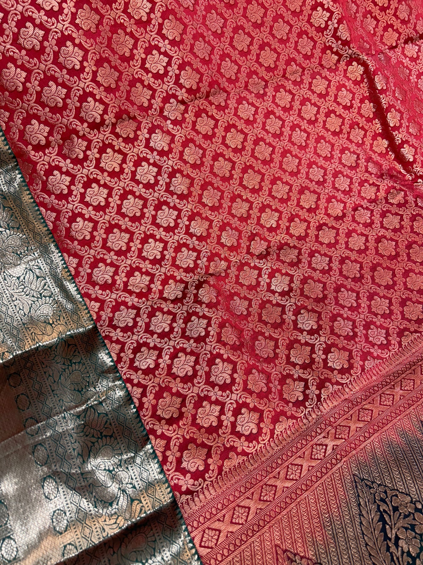 Brocket Kanjiwaram Saree