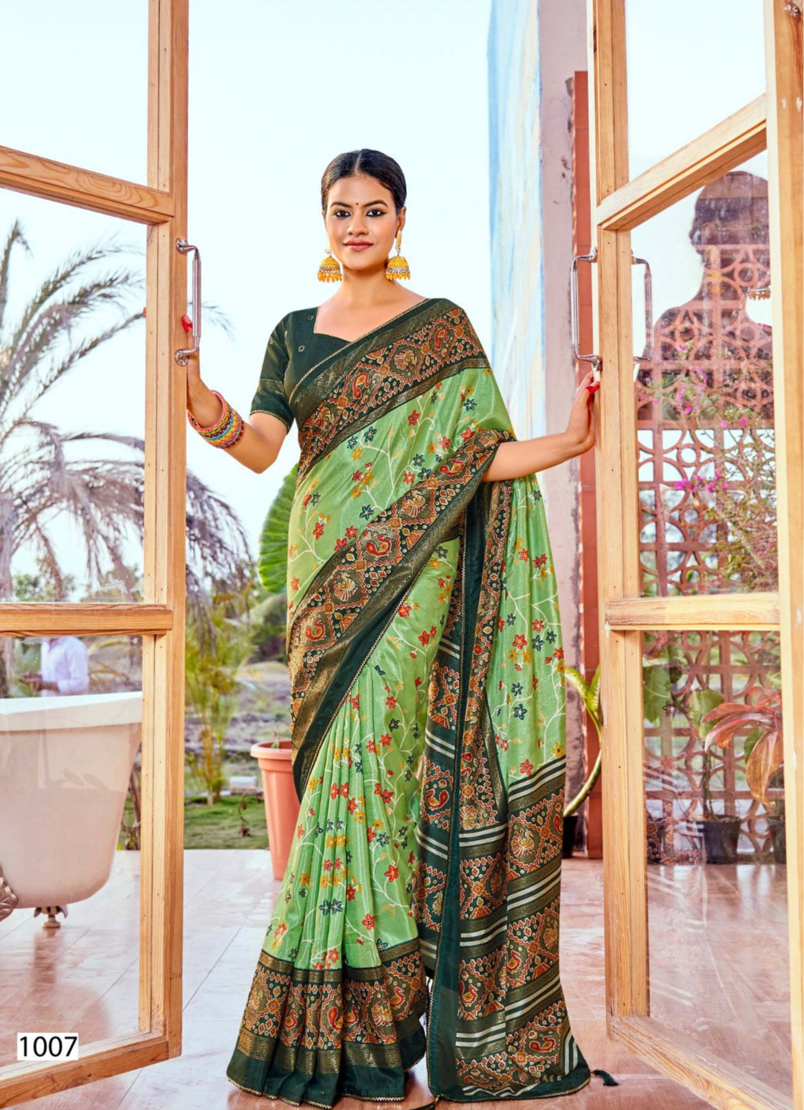 Patola With Flower Design Saree