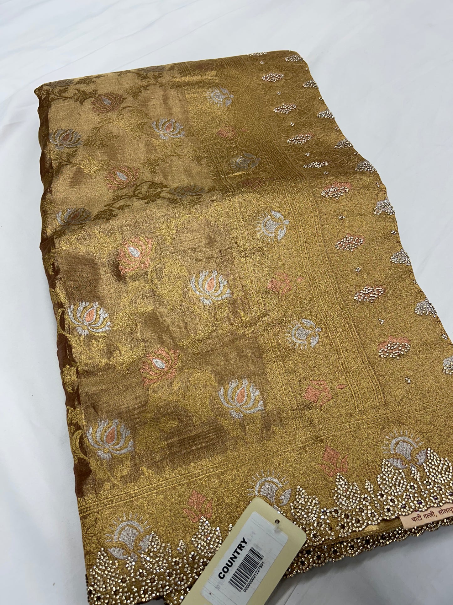 Golden Work Tissue Saree