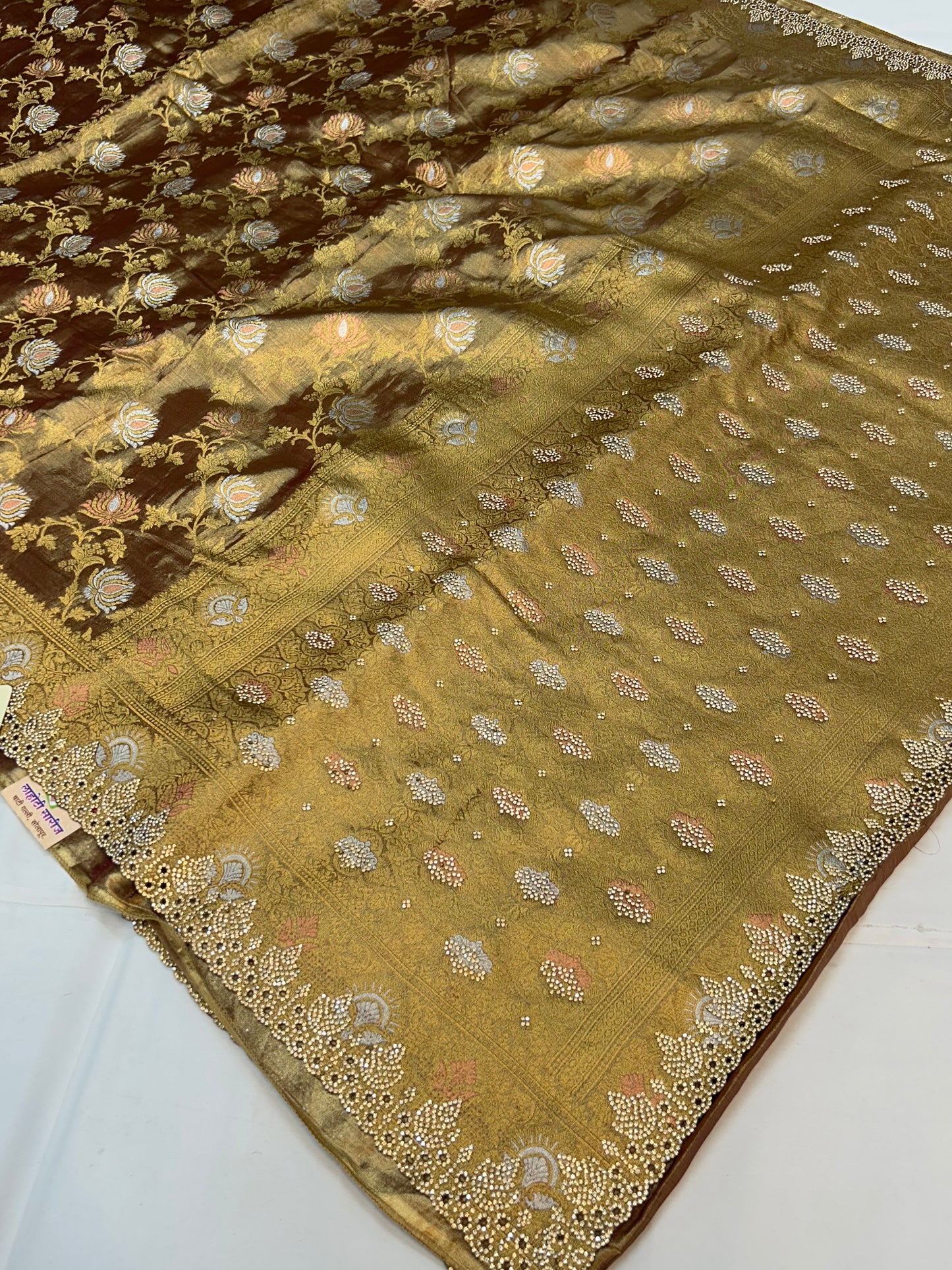 Golden Work Tissue Saree