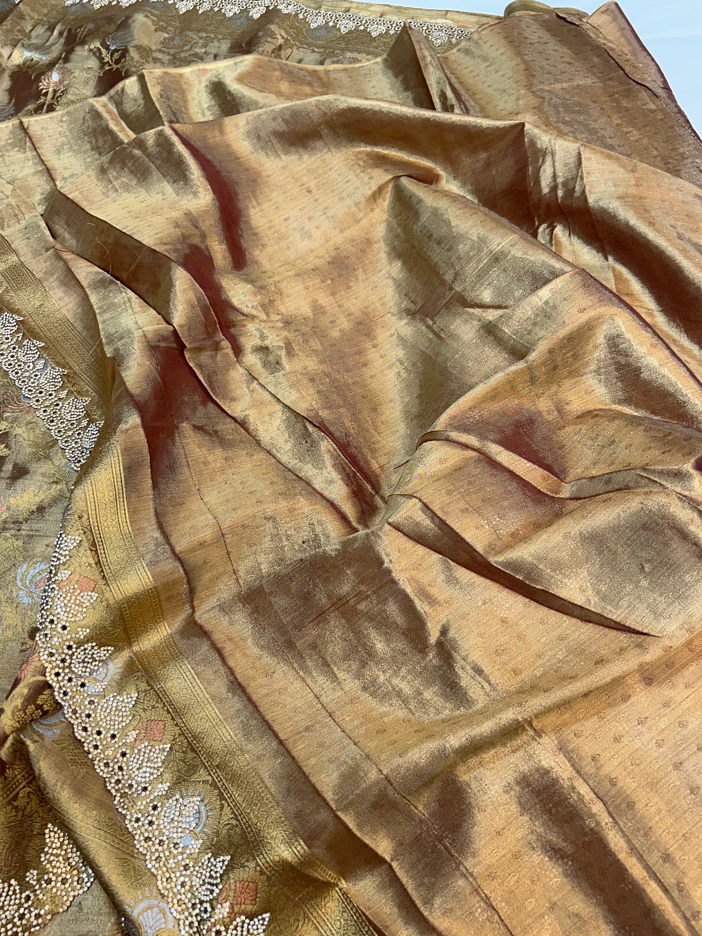 Golden Work Tissue Saree