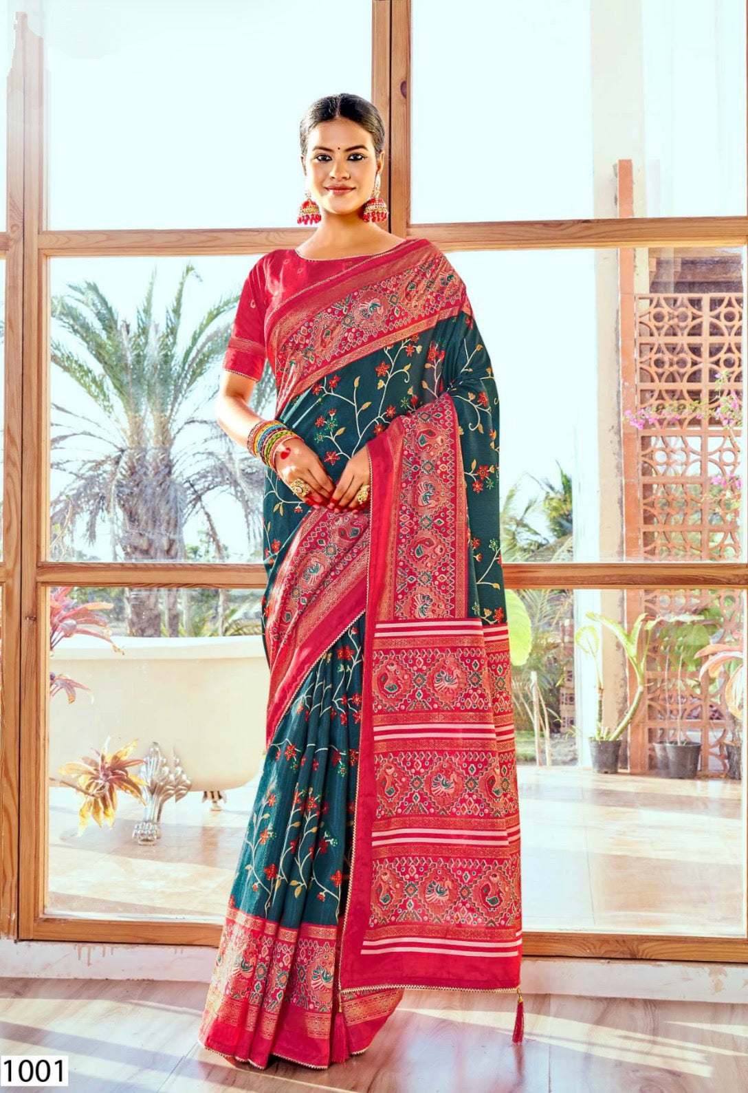 Patola With Flower Design Saree