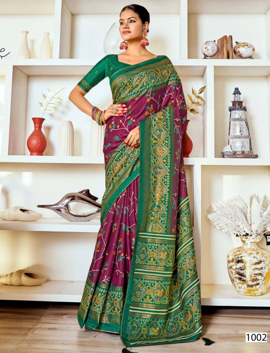 Patola With Flower Design Saree