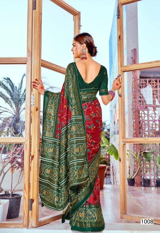 Patola With Flower Design Saree